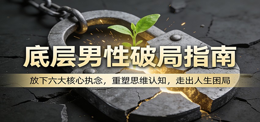 底层男性破局指南：放下六大核心执念，重塑思维认知，走出人生困局-选优云网创
