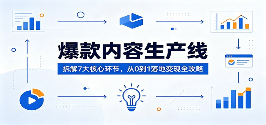 爆款内容生产线：拆解7大核心环节，从0到1落地变现全攻略-选优云网创