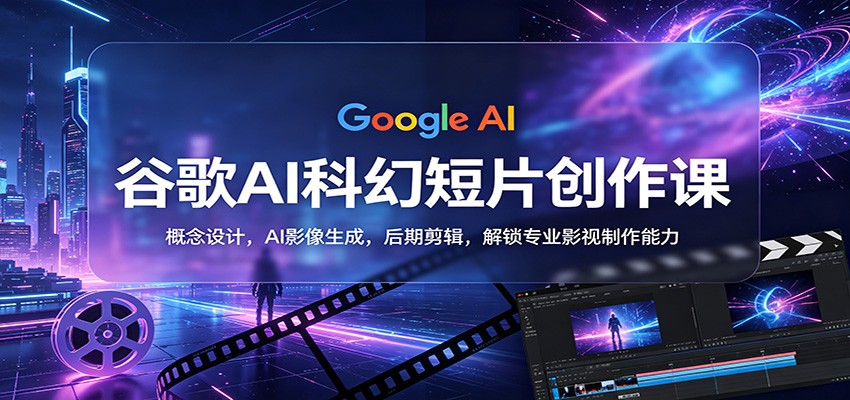 谷歌AI科幻短片创作课：概念设计，AI影像生成，后期剪辑，解锁专业影视制作能力-选优云网创