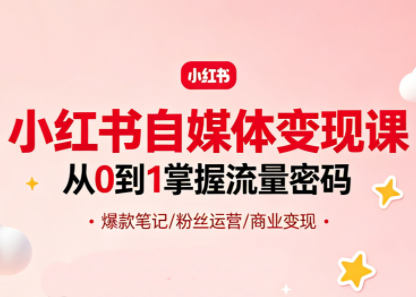 大漂亮·小红书自媒体变现课-选优云网创