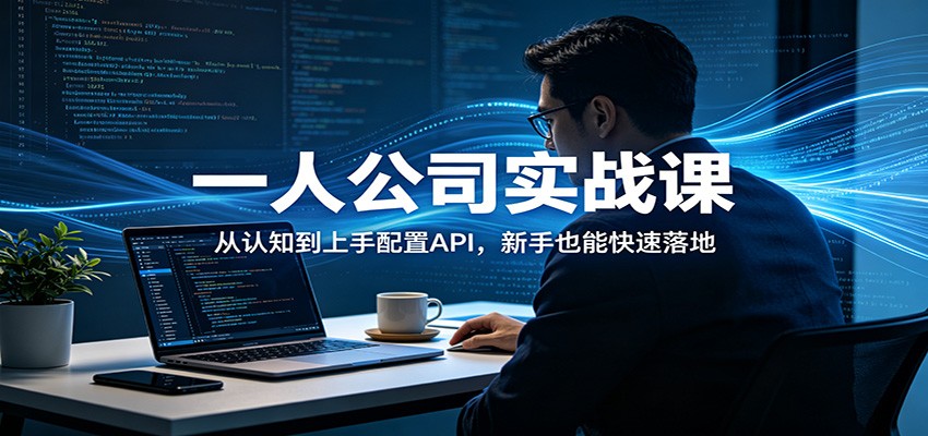一人公司实战课：从认知到上手配置API，新手也能快速落地-选优云网创