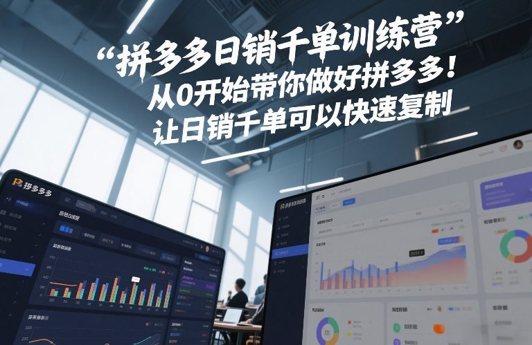 拼多多日销千单训练营，从0开始带你做好拼多多，让日销千单可以快速复制(更新26年4月)-选优云网创