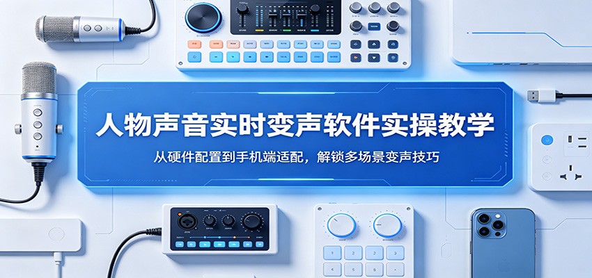 人物声音实时变声软件实操教学：从硬件配置到手机端适配，解锁多场景变声技巧-选优云网创