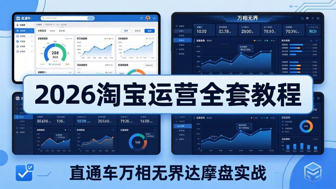 （18308期）2026淘宝运营全套教程(更新5月3日)，直通车万相无界达摩盘实战，从基础到进阶提升流量转化-选优云网创