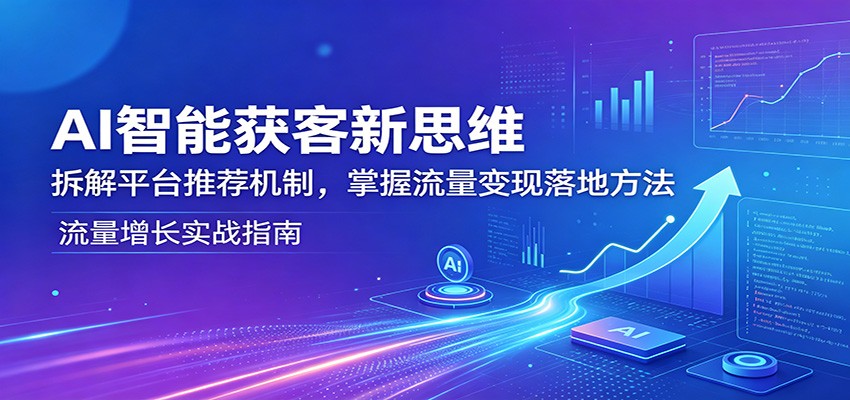 AI智能获客新思维：拆解平台推荐机制，掌握流量变现落地方法-选优云网创