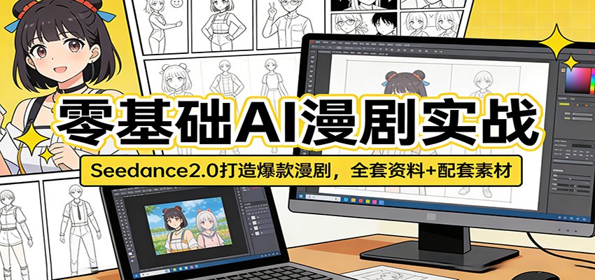 零基础AI漫剧实战：Seedance2.0打造爆款漫剧，全套资料+配套素材-选优云网创