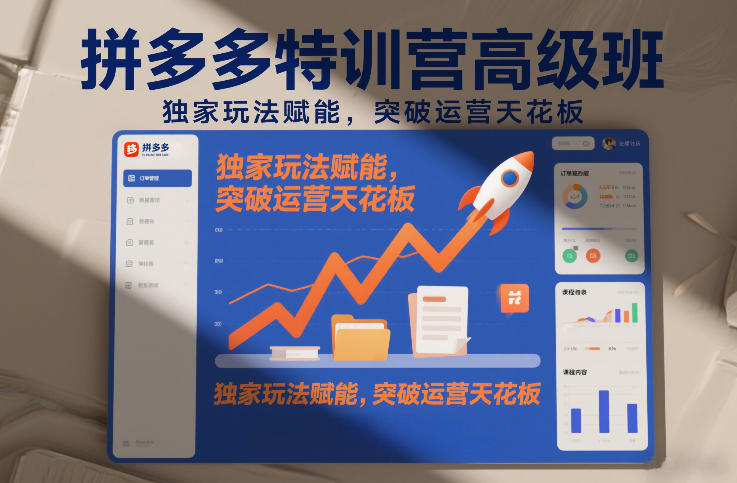 拼多多特训营高阶班，独家玩法赋能，突破运营天花板（更新26年5月01日）-选优云网创