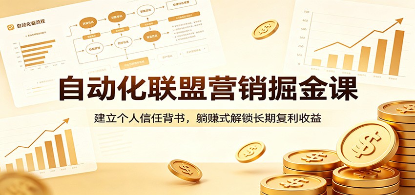 自动化联盟营销掘金课：建立个人信任背书，躺赚式解锁长期复利收益-选优云网创