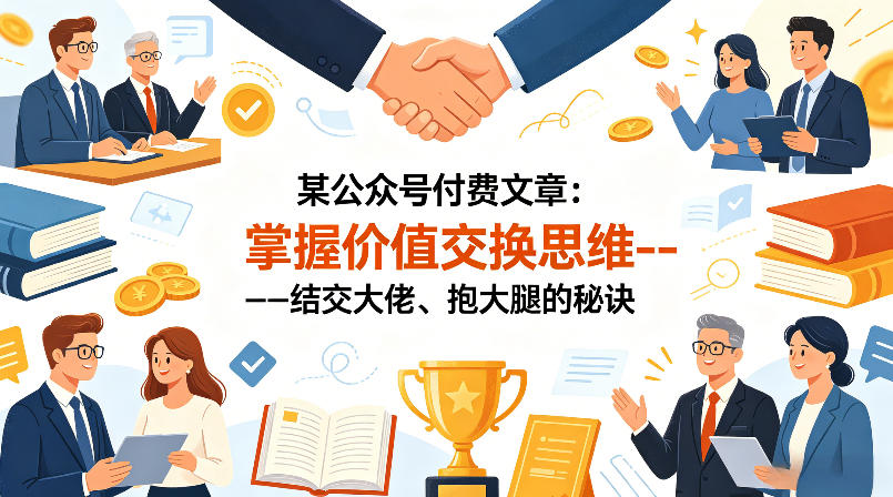 某公众号付费文章：掌握价值交换思维—-结交大佬、抱大腿的秘诀-选优云网创