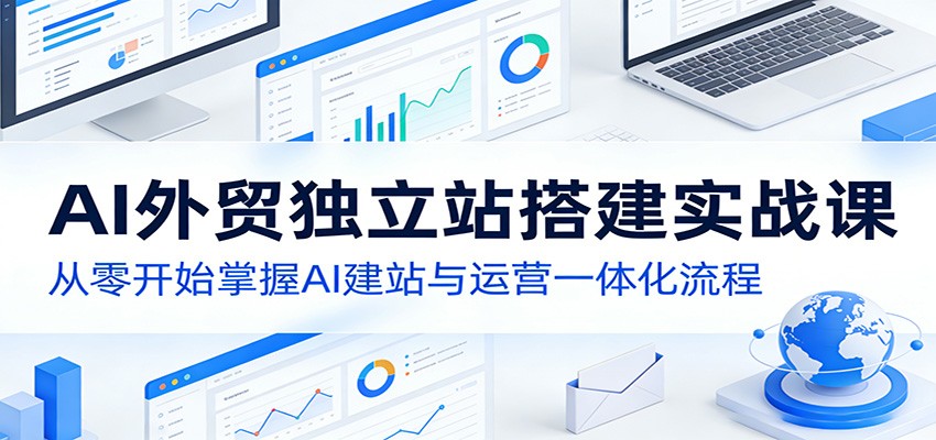 AI外贸独立站搭建实战课：从零开始掌握AI建站与运营一体化流程-选优云网创