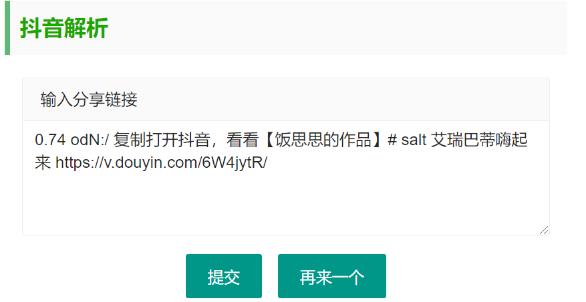 抖音无水印视频解析 html源码-选优云网创