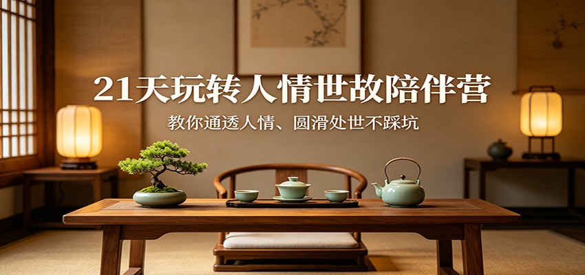 21天玩转人情世故陪伴营：教你通透人情、圆滑处世不踩坑-选优云网创