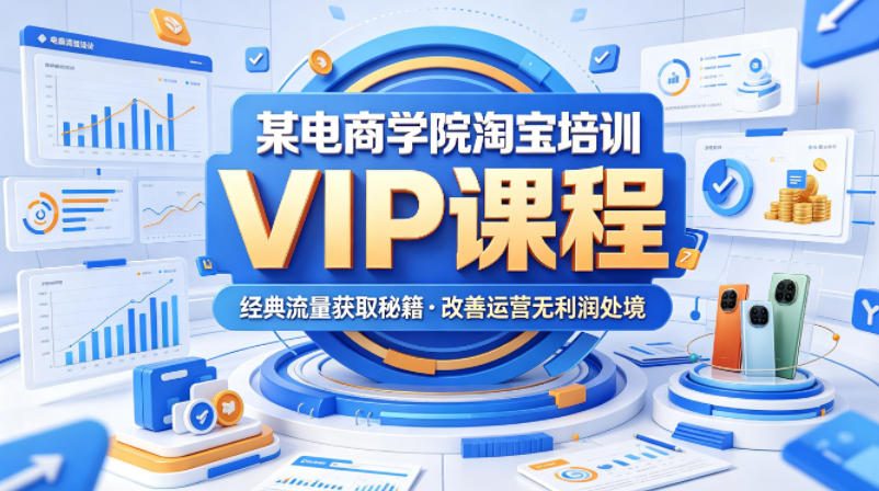 某电商学院淘宝培训VIP课程，各种经典有用的流量获取秘籍，改善运营产品没利润的处境（2026年5月）-选优云网创